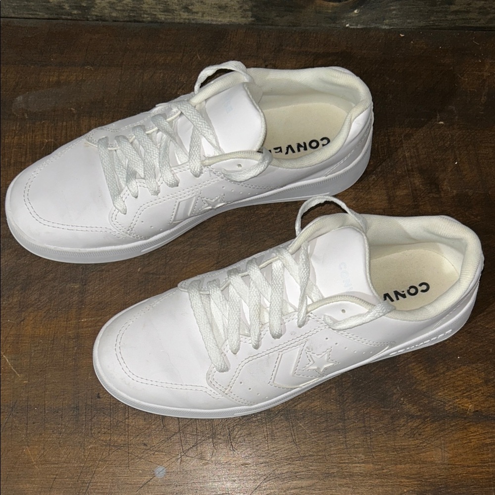 Converse White Leather Sneakers - Picture 3 of 11